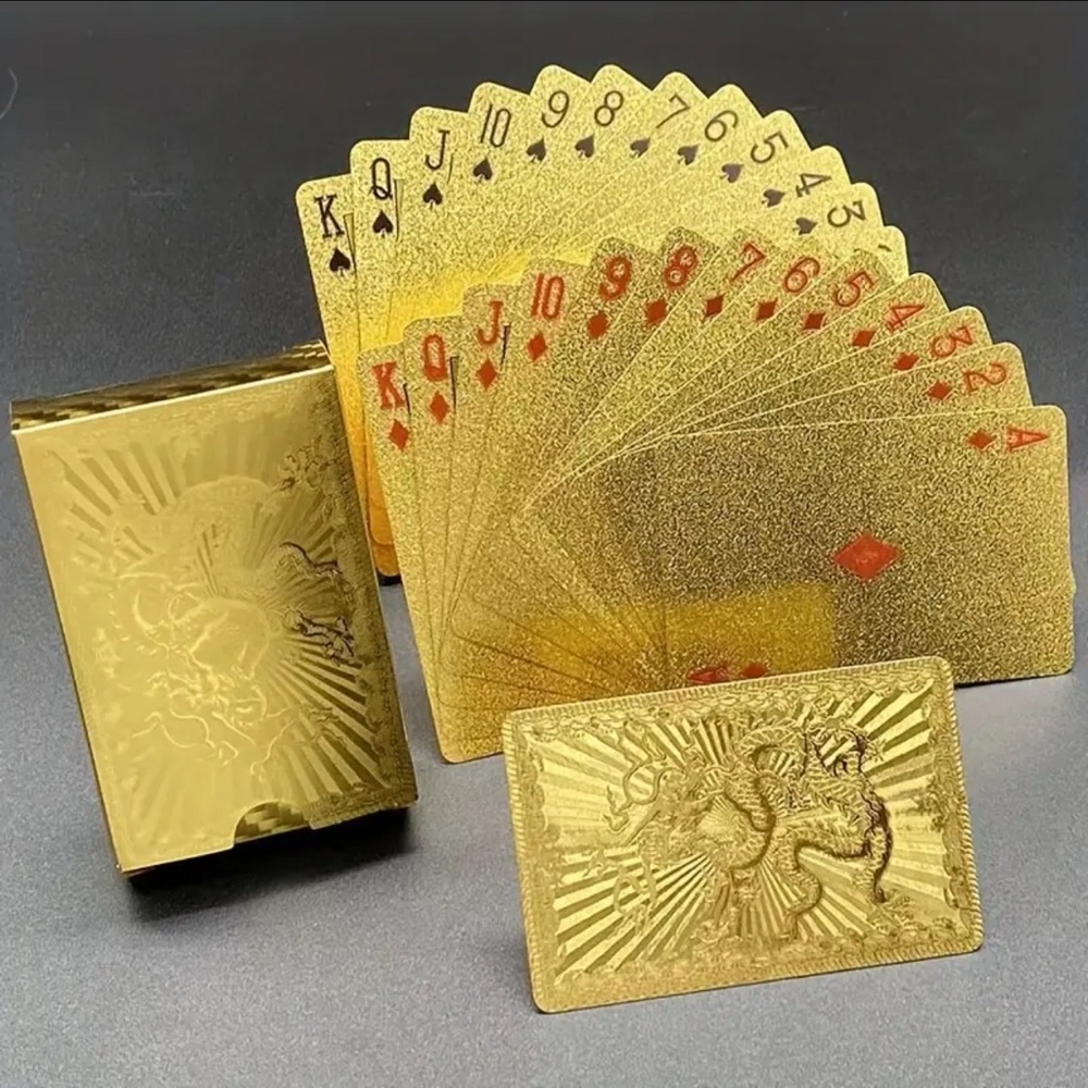 Gold Dragon Playing Cards